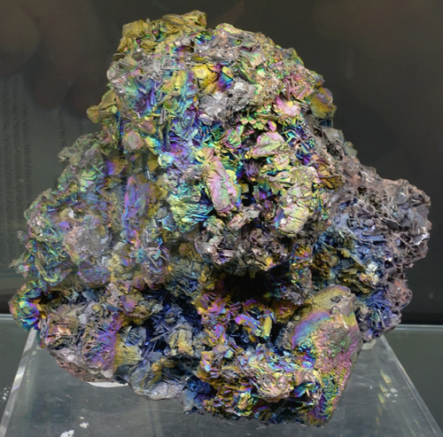 Iridescent Hematite on Kyanite from Graves Mountain, Lincoln County, Georgia