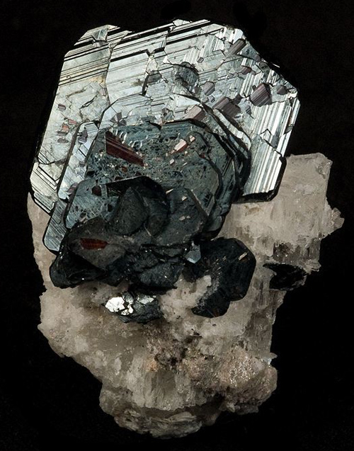 Thick Tabular Hematite with Rutile from Cavradi Gorge, Curnera Valley, Tujetsch, Vorderrhein Valley, Grischun, Switzerland