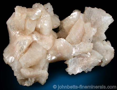 Light Pink Heulandite Cluster from Upper New Street Quarry, Paterson, Passaic County, New Jersey