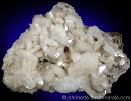 White Curved Heulandite Crystals from Prospect Park Quarry, Prospect Park, Passaic County, New Jersey