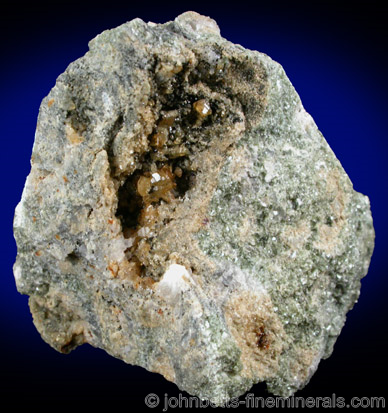 Humite in Cavity with Magnetite from Monte Somma, Napoli, Campania, Italy
