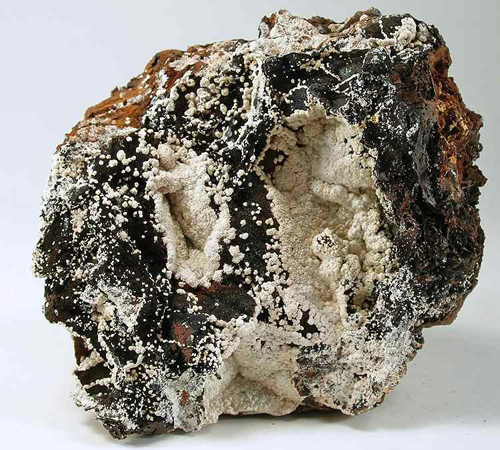 Hydrozincite Balls with Limonite from Ojuela Mine, Mapimi, Mun. de Mapimi, Durango, Mexico