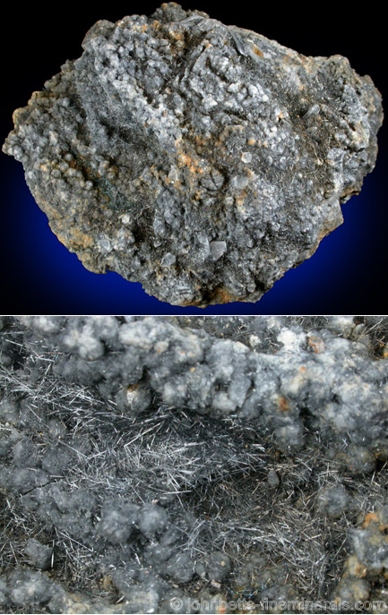 Jamesonite, Quartz, and Pyrite from Herja Mine (Kisbanya), Baia Mare, Maramures, Romania