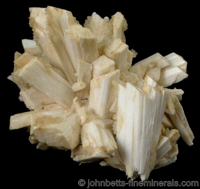 White Laumontite Spray from Pine Creek Mine, 18 miles west of Bishop, Inyo County, California