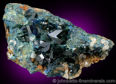 Lustrous Lazurite Crystals from Crosscut Creek (Km 32), Yukon Territory, Canada