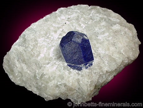 Sharp Lazurite Crystal from Sar-e-Sang, Kokscha Valley, Badakshan, Afghanistan