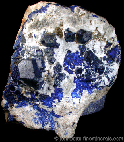 Multiple Lazurite Crystals from Sar-e-Sang, Kokscha Valley, Badakshan, Afghanistan