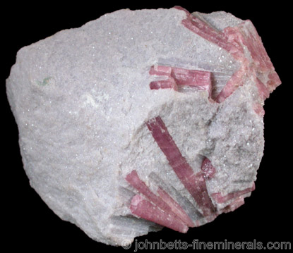 Rubellite Tourmaline in Lepidolite from Stewart Mine, Pala District, San Diego County, California