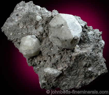 Well-Crystalized Leucite in Matrix from Monte Vesuvius, Campania, Italy