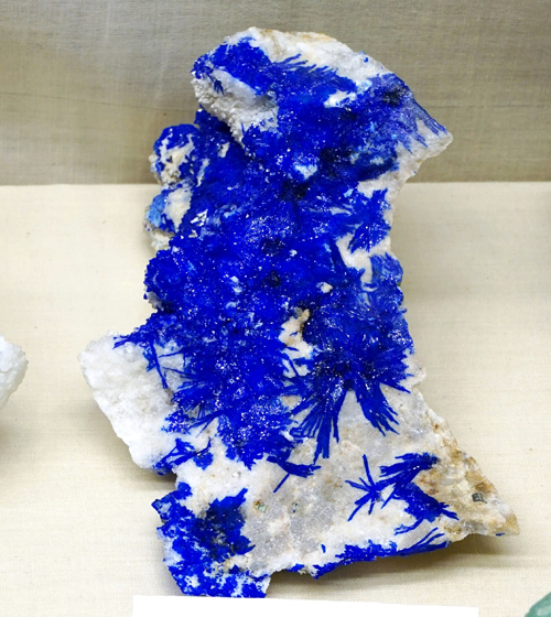 Electric Blue Linarite Sprays from Blanchard Mine, Bingham, Socorro Co., New Mexico