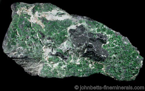 Magnesiochromite with Uvarovite from Saranovskoye Mine, Sarany, Permskaya Oblast', Ural Mountains, Russia