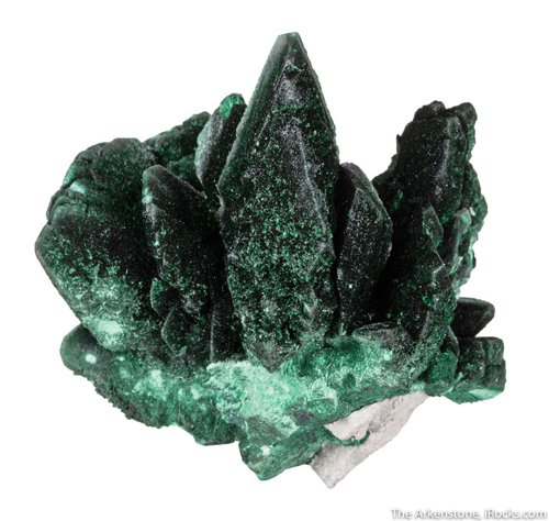 Pyramidal Malachite Ps. Azurite from Milpillas Mine, Cuitaca, Sonora, Mexico