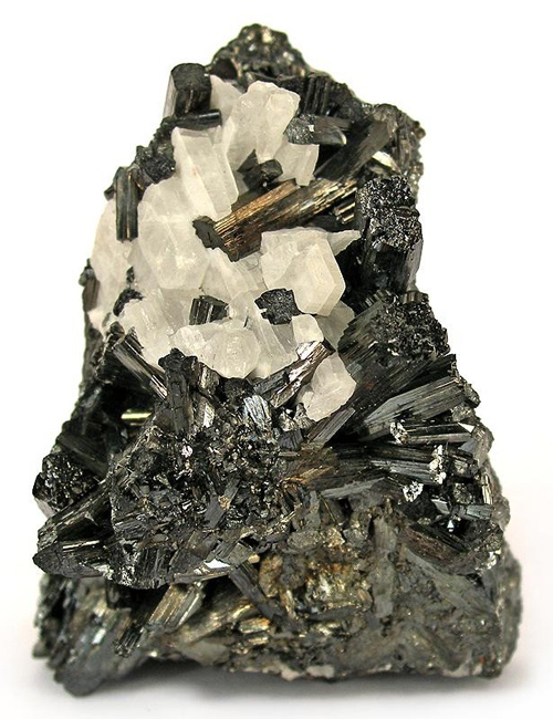 Manganite with Barite from Ilfeld, Nordhausen, Harz Mts, Thuringia, Germany