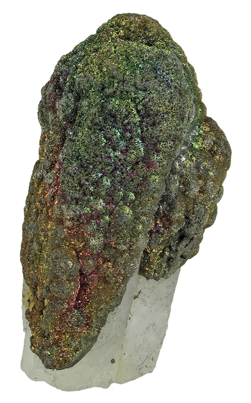 Iridescent Marcasite on Quartz from Mina Santa Rosa, Plateros, Zacatecas, Mexico