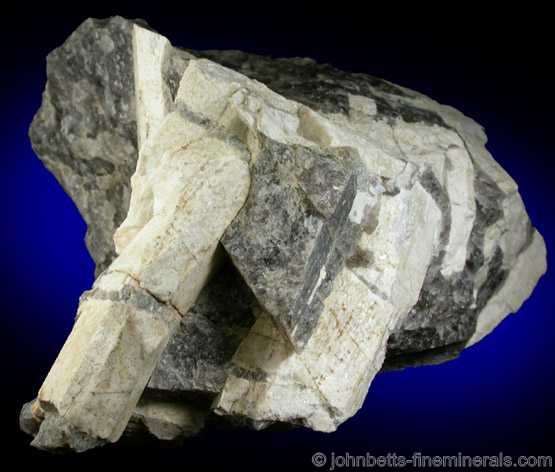 Gray-White Meionite in Quartz from Bolton Lime Quarries, Rattlesnake Hill, Worcester County, Massachusetts