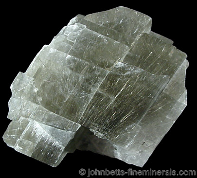 Millerite Included in Calcite from Keokuk, Lee County, Iowa