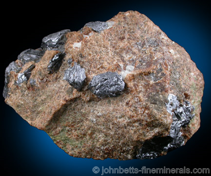 Small Molybdenite Crystals on Matrix from Strawberry Tungsten Mine, Madera County, California