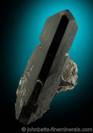 Loose Elongated Neptunite Crystal from Benitoite locality, San Benito County, California