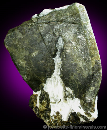 Large Forsterite in Calcite from Katukubura, 6.5 km east of Kolonne, 20 km NW Embilipitiya, Sabaragamuwa Province, Sri Lanka (Ceylon)