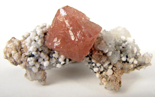 Pyramidal Olmiite Crystal on Matrix from N'Chwaning II Mine,Kuruman, Kalahari manganese fields, Northern Cape Province, South Africa