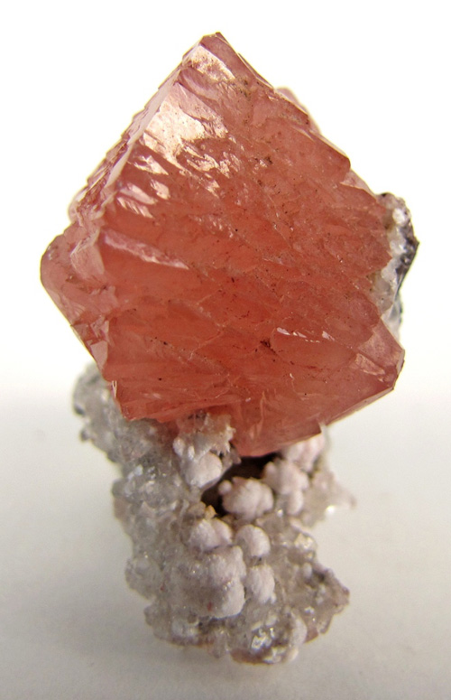 Sharp Peach Olmiite Crystal from N'Chwaning II Mine, Kuruman, Kalahari manganese fields, Northern Cape Province, South Africa