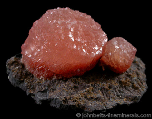 Pink Olmiite on Matrix from N'Chwaning Mine #2, Kalahari Manganese Field, Northern Cape Province, South Africa