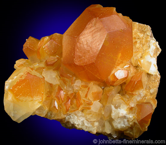 Orange Calcite from Roosevelt Avenue Quarry (York Stone Quarry), York, York County, Pennsylvania.