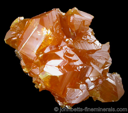 Lustrous Butterscotch Orpiment from Twin Creeks Mine, Cut 62, Humboldt County, Nevada
