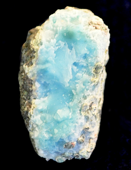 Blue Pectolite var. Larimar from Filipinas Mine, Los Checheses, Dominican Republic