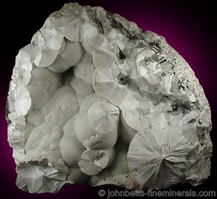 Pocket of Globular Pectolite from New Street Quarry, Paterson, Passaic County, New Jersey