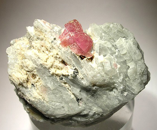 Pezzotaite Crystal in Matrix from Sakavalana pegmatite, Ambatovita, near Mandosonoro village, Fianarantsoa Province, Madagascar