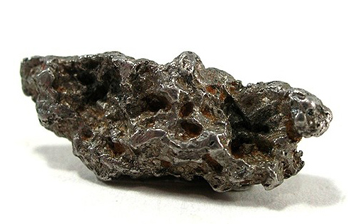 Crude Platinum Nugget from Salmon River-Red Mountain District, Goodnews Bay, Bethel Borough, Alaska