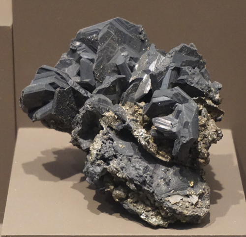 Polybasite Crystal Cluster from Las Chispas Mine, Arizpe, Sonora, Mexico