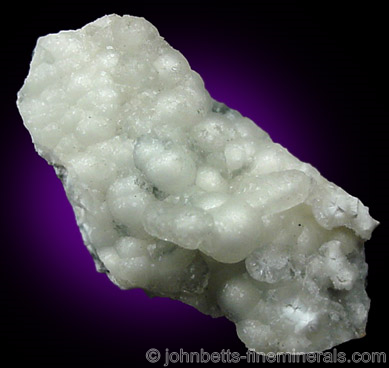 Rounded White Prehnite from O and G Quarry, Southbury, New Haven County, Connecticut