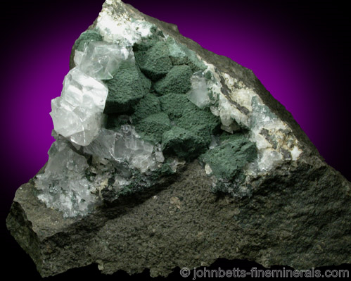 Pumpellyite Pseuo After Analcime from O and G Industries Southbury Quarry, Southbury, New Haven County, Connecticut