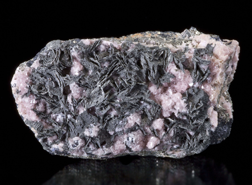 Pyrrhotite Plates on Rhodochrosite from Eagle Mine, Gilman, Gilman District, Eagle Co., Colorado