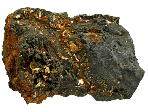 Raspite with Stolzite from Broken Hill Proprietary Mine, Broken Hill, Yancowinna Co., New South Wales, Australia