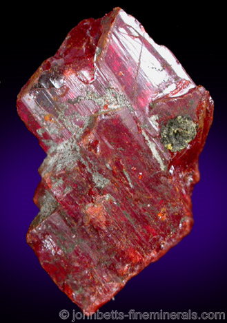 Realgar Crystal Fragment from Getchell Mine, Humboldt County, Nevada