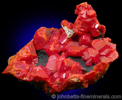 Realgar Crystal Group from Getchell Mine, Humboldt County, Nevada
