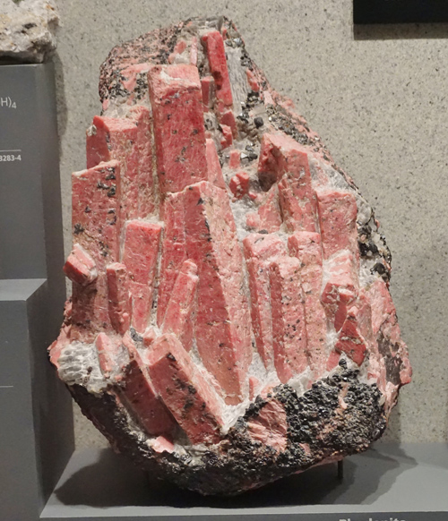 Blocky Rhodonite Crystals from Franklin, Sussex Co., New Jersey