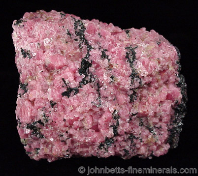 Rhodonite w. Franklinite, Willemite from Franklin Mining District, Sussex County, New Jersey