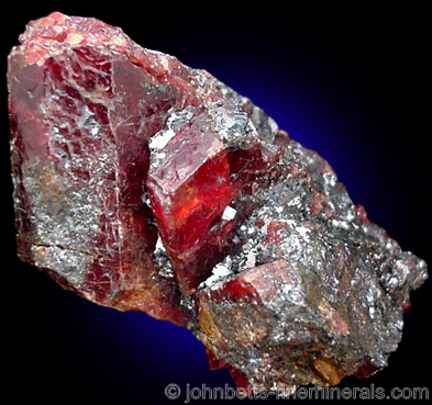 Bright Red Australian Rhodonite from Broken Hill, New South Wales, Australia