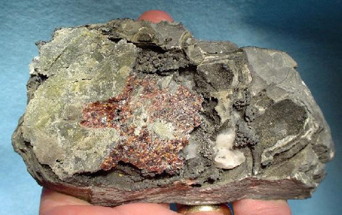 Safflorite with Dyscrasite from Uranium Mine No. 21, Příbram, Central Bohemia Region, Bohemia, Czech Republic