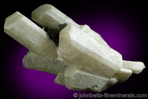 White Scapolite Crystal Grouping from Oliver Geroux Mine, Bear Lake, Québec, Canada