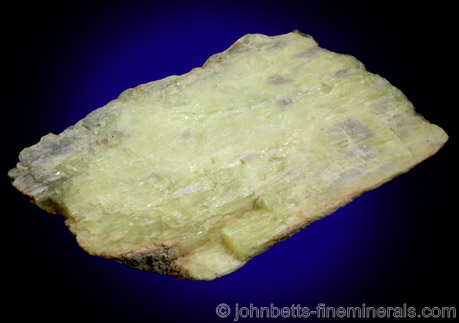 Yellow, Strongly Fluorescent Scapolite from Grenville, Québec, Canada
