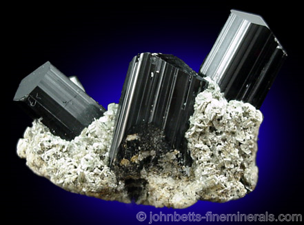 Several Schorl Crystals from Pech, Nuristan, Kunar Province, Afghanistan
