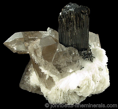 Heavily Striated Schorl Crystal from Shigar Valley, northeast of Skardu, Gilgit, Pakistan
