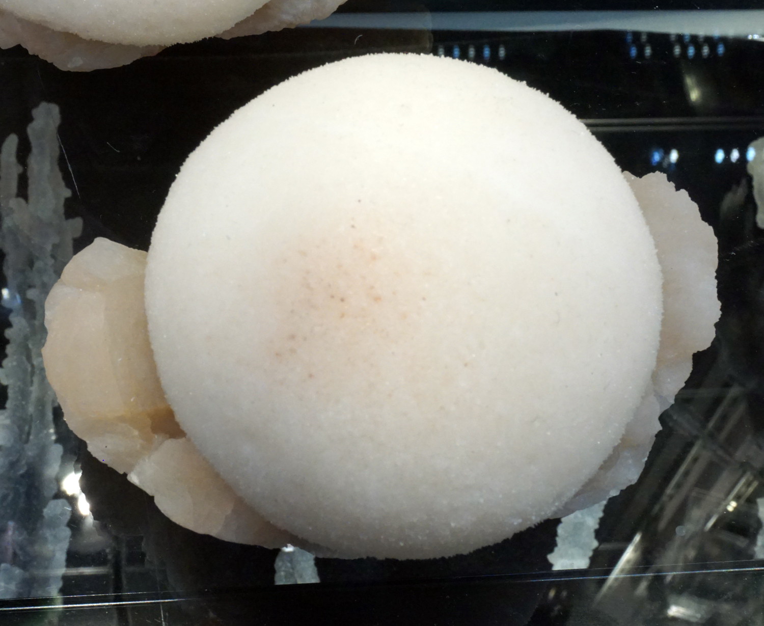 Egg-Shaped Scolecite with Stilbite from Ahmednagar, Maharashtra, India