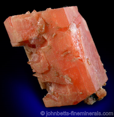 Orange-Pink Serandite with Natrolite from Poudrette Quarry, Mont St. Hilaire, Quebec, Canada