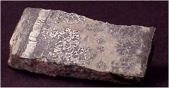 Embedded Silver vein in Matrix from Cobalt, Timiskaming District, Ontario.